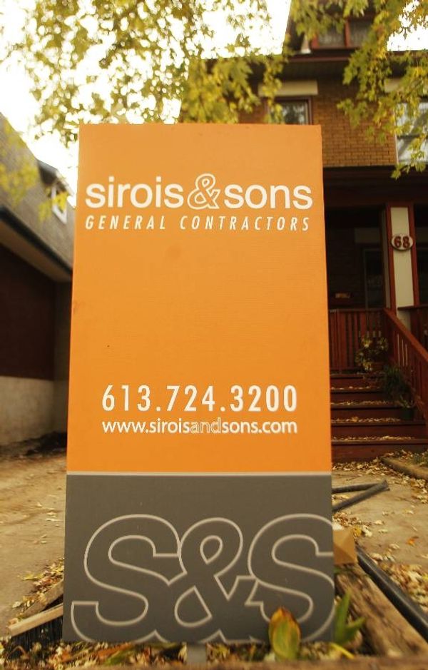 Sirois & Sons project sign on site